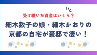 細木かおりの京都の自宅が豪邸で凄い！細木数子から受け継いだ資産はいくら？